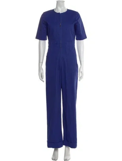 Pre-owned Usisi Sister Crew Neck Jumpsuit W/ Tags In Blue