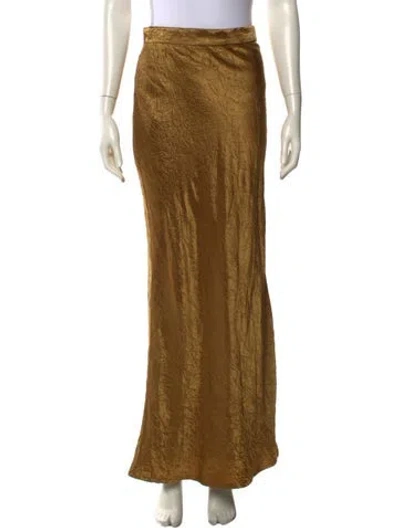 Pre-owned Usisi Sister Long Skirt In Brown