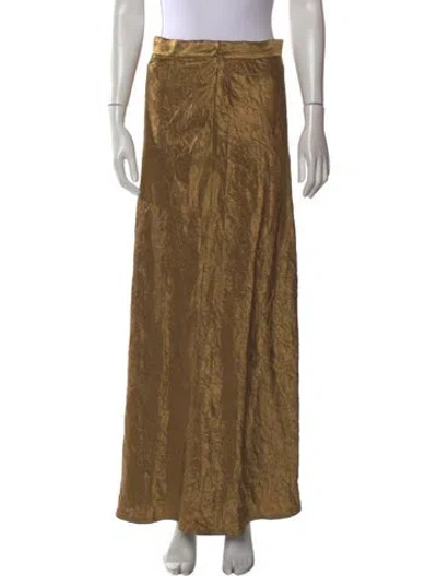 Pre-owned Usisi Sister Long Skirt In Brown