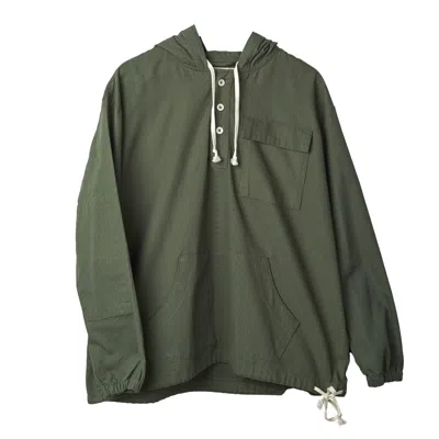 Uskees Green Button-front Smock - Coriander