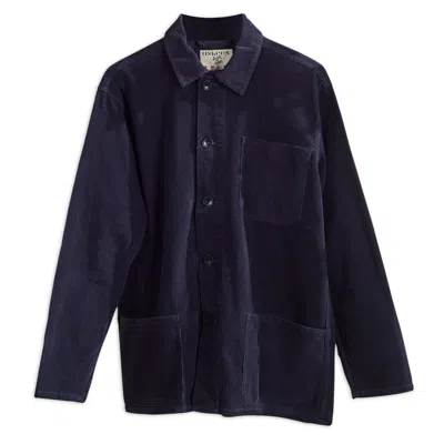 Uskees Men's 3001 Buttoned Cord Overshirt - Midnight Blue