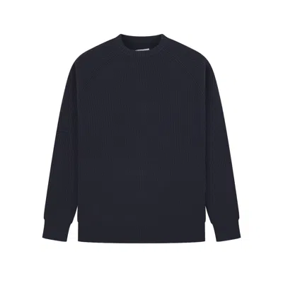 Uskees Men's Crew Knit Jumper - Midnight Blue
