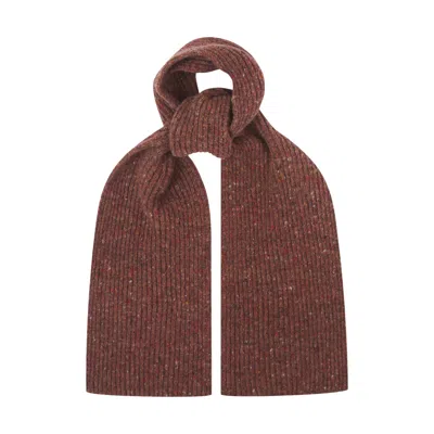 Uskees Men's Donegal Wool Scarf - Brick Red