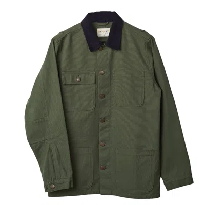 Uskees Men's Green Canvas Chore Jacket - Coriander