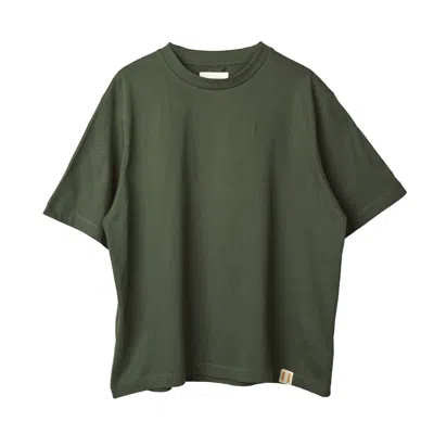 Uskees Men's Green Oversized T-shirt - Coriander