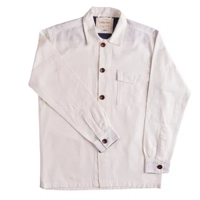 Uskees Men's Neutrals 3003 Buttoned Workshirt – Cream In White