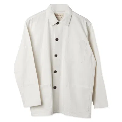 Uskees Men's Neutrals The 3001 Buttoned Overshirt - Cream In White