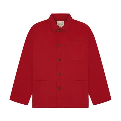 Uskees Men's Overshirt - Berry Red