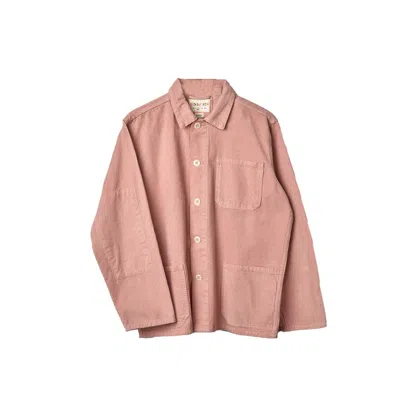 Uskees Men's Pink / Purple Buttoned Cord Overshirt - Dusty Pink In Pink/purple