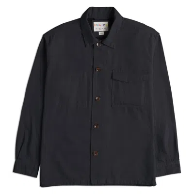 Uskees Men's The 3003 Buttoned Workshirt - Black In Gold