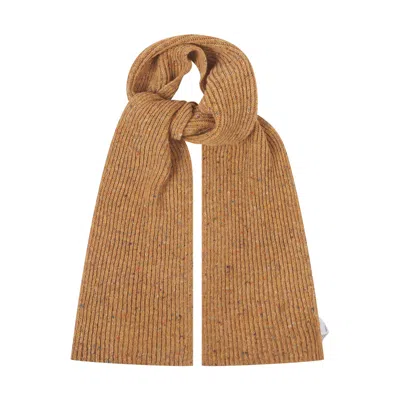 Uskees Men's Yellow Donegal Wool Scarf - Butterscotch