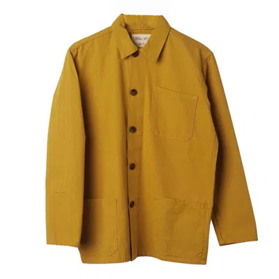 USKEES MEN'S YELLOW / ORANGE THE 3001 BUTTONED OVERSHIRT - YELLOW