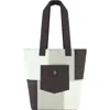 Uspa Accessories Denim Patchwork Tote Bag In Grey