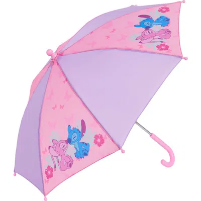 Uspa Accessories Kids' Disney® Stitch & Angel Umbrella In Pink