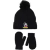 Uspa Accessories Kids' Mickey Mouse Hat & Mittens Set In Black