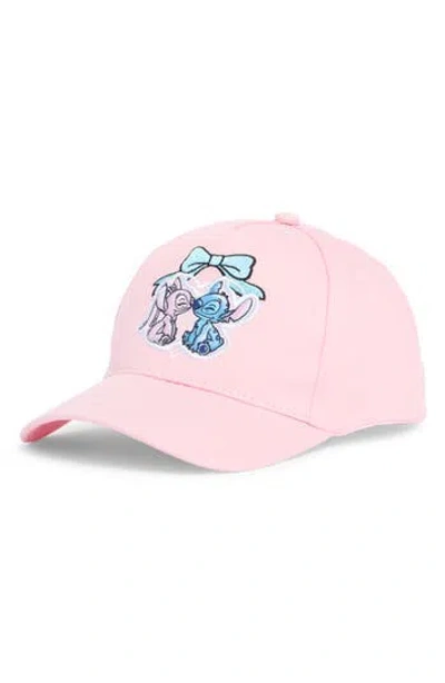 Uspa Accessories Kids' X Disney Stitch & Angel Baseball Cap In Pink