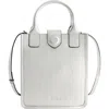 Uspa Accessories Leather Top Handle Bag In Silver