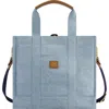 USPA ACCESSORIES C & C CALIFORNIA MEDIUM DENIM TOTE BAG