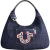 Uspa Accessories Retro Logo Denim Hobo Bag
