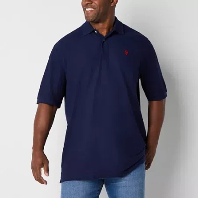 Uspa U.s. Polo Assn. Big And Tall Mens Regular Fit Short Sleeve Polo Shirt In Blue