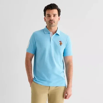 Uspa U.s. Polo Assn. Big Pony Pique Mens Classic Fit Short Sleeve Polo Shirt In Blue