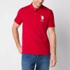 Uspa U.s. Polo Assn. Big Pony Pique Mens Regular Fit Short Sleeve Polo Shirt In Red