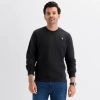 Uspa U.s. Polo Assn. Crew Fleece Mens Crew Neck Long Sleeve Embroidered Sweatshirt In Black
