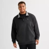 Uspa U.s. Polo Assn. Flatback Mens Mock Neck Long Sleeve Big And Tall Quarter-zip Pullover In Black
