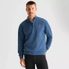 Uspa U.s. Polo Assn. Flatback Mens Mock Neck Long Sleeve Quarter-zip Pullover In Blue