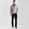 Uspa U.s. Polo Assn. Flatback Mens Mock Neck Long Sleeve Quarter-zip Pullover In Gray