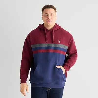 Uspa U.s. Polo Assn. Fleece Mens Long Sleeve Embroidered Fleece Big And Tall Hoodie In Multi