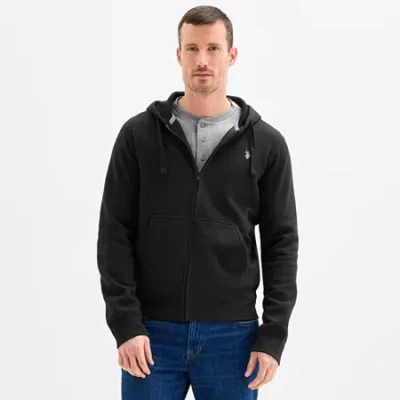 Uspa U.s. Polo Assn. Fleece Mens Long Sleeve Embroidered Fleece Zipper Hoodie In Black