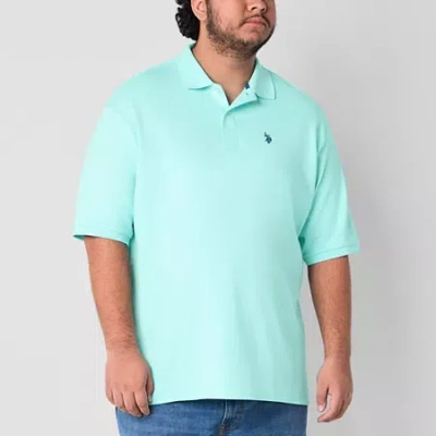 Uspa U.s. Polo Assn. Interlock Big And Tall Mens Classic Fit Short Sleeve Polo Shirt In Green