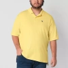 Uspa U.s. Polo Assn. Interlock Big And Tall Mens Classic Fit Short Sleeve Polo Shirt In Yellow