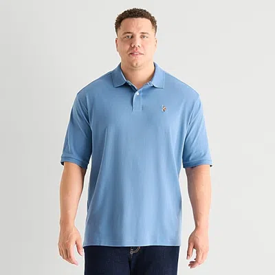 Uspa U.s. Polo Assn. Interlock Big And Tall Mens Regular Fit Short Sleeve Polo Shirt In Blue