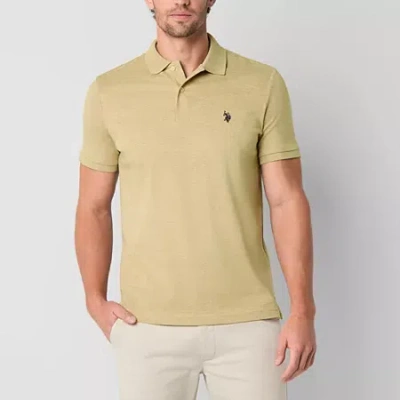 Uspa U.s. Polo Assn. Interlock Mens Classic Fit Short Sleeve Polo Shirt In Brown