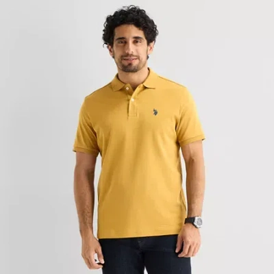 Uspa U.s. Polo Assn. Interlock Mens Classic Fit Short Sleeve Polo Shirt In Brown