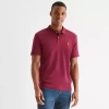 Uspa U.s. Polo Assn. Interlock Mens Classic Fit Short Sleeve Polo Shirt In Red