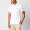 Uspa U.s. Polo Assn. Interlock Mens Classic Fit Short Sleeve Polo Shirt In White