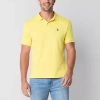 Uspa U.s. Polo Assn. Interlock Mens Classic Fit Short Sleeve Polo Shirt In Yellow