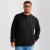 Uspa U.s. Polo Assn. Mens Henley Neck Long Sleeve Embroidered Classic Fit Big And Tall Thermal Top In Black