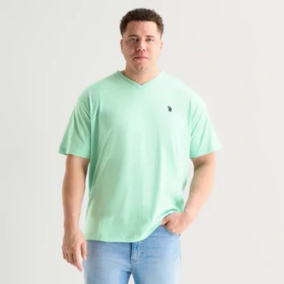 Uspa U.s. Polo Assn. Mens V Neck Short Sleeve Stretch Fabric Big And Tall T-shirt In Green