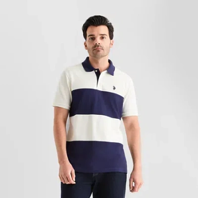Uspa U.s. Polo Assn. Rugby Mens Classic Fit Short Sleeve Polo Shirt In Sand