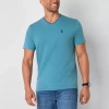 Uspa U.s. Polo Assn. Stretch Tipped Mens V Neck Short Sleeve Stretch Fabric T-shirt In Blue