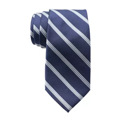 Uspa U.s. Polo Assn. Striped Tie In Silver