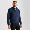 Uspa U.s. Polo Assn. Textured Mens Mock Neck Long Sleeve Quarter-zip Pullover Sweater In Blue