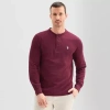 Uspa U.s. Polo Assn. Thermal Mens Long Sleeve Classic Fit Henley Shirt In Red