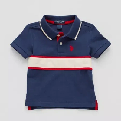 Uspa Babies' U.s. Polo Assn. Toddler Boys Short Sleeve Classic Fit Polo Shirt In Blue