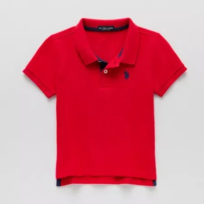 Uspa Babies' U.s. Polo Assn. Toddler Boys Short Sleeve Classic Fit Polo Shirt In Red