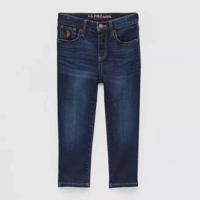 Uspa Babies' U.s. Polo Assn. Toddler Boys Straight Classic Fit Pull-on Pant In Blue